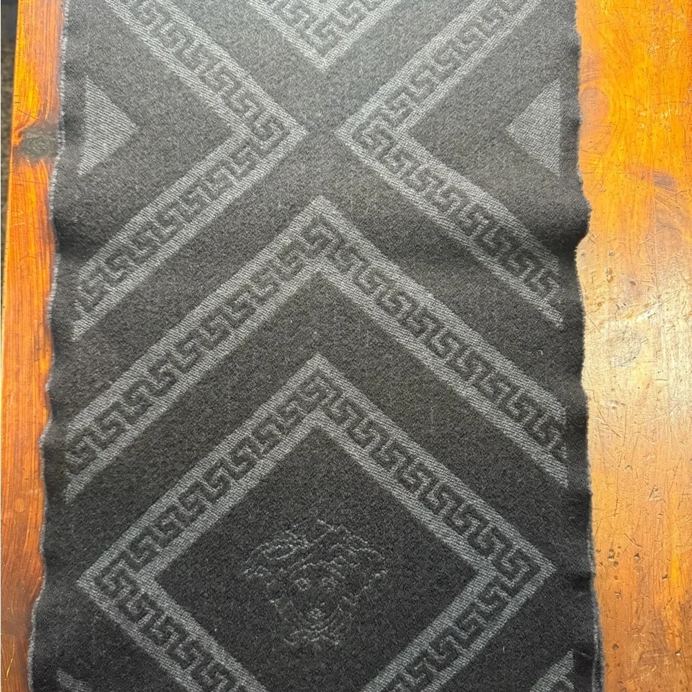 Versace Scarf Black & Gray 58”